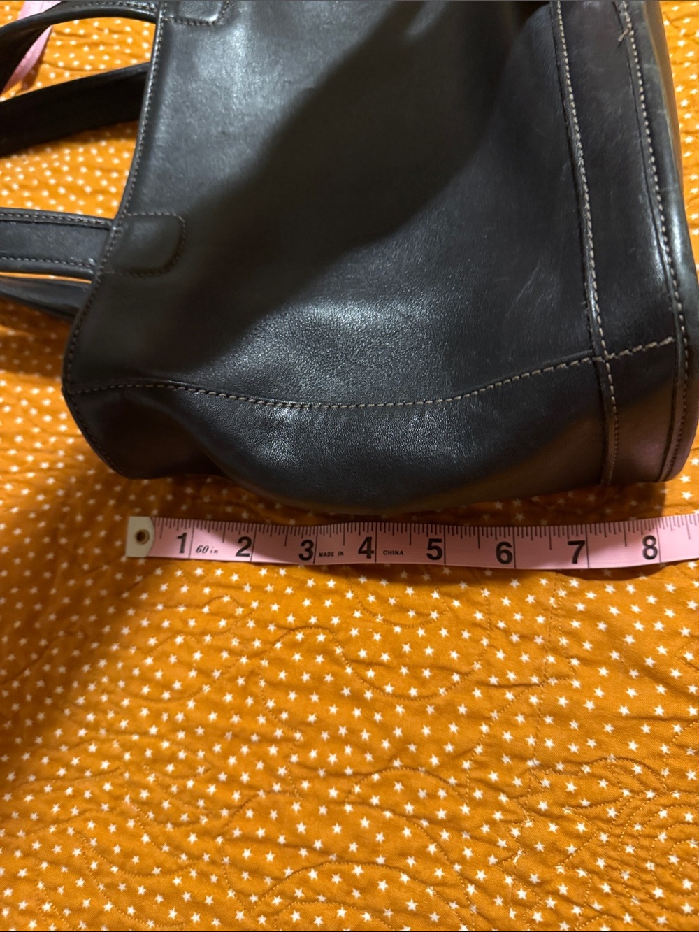 Coach Black Leather Top-Handle Tote - Picture 4 of 12
